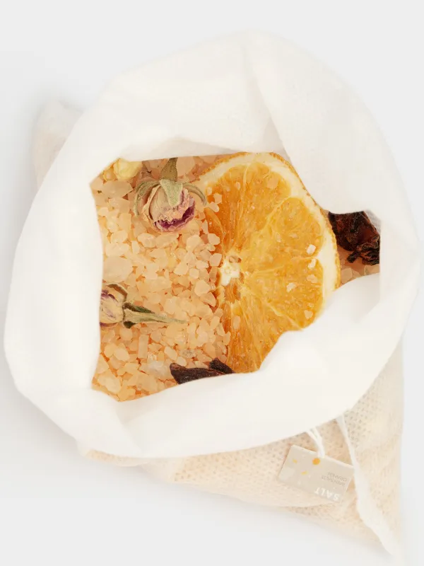 Соль для ванны, 175 гр, оранжевая, в мешочке, с долькой апельсина, Апельсин, Fragrant salt, image-2