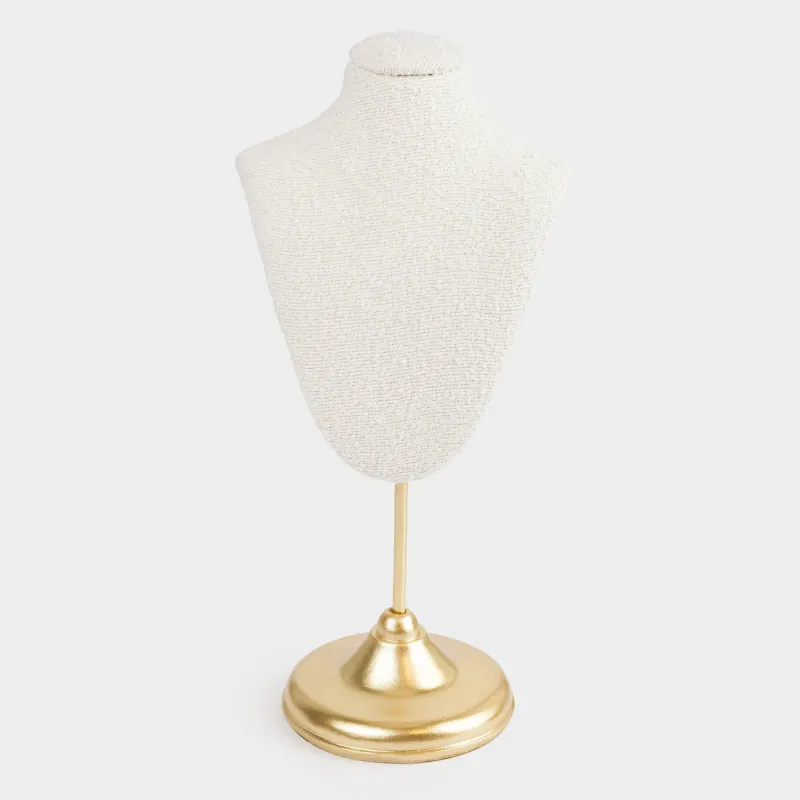 Держатель для украшений, 29 см, букле/металл, молочно-золотистый, Boucle, image-0