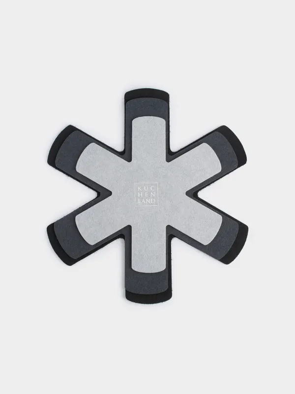 Набор протекторов для сковород, 3 шт, 38/34/27 см, фетр, серый, Assist, image-0