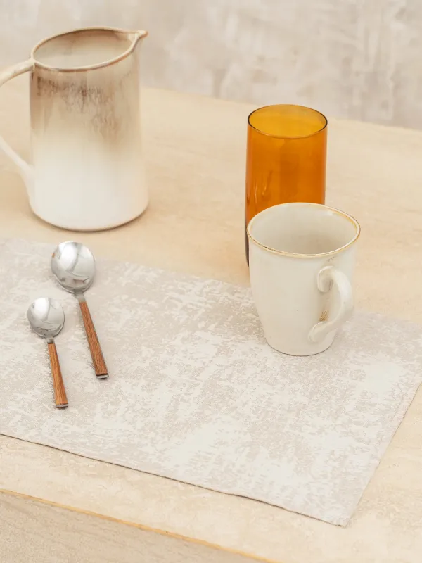 Салфетка под приборы, 30х45 см, полиэстер, прямоугольная, бежевая, Jacquard, image-3