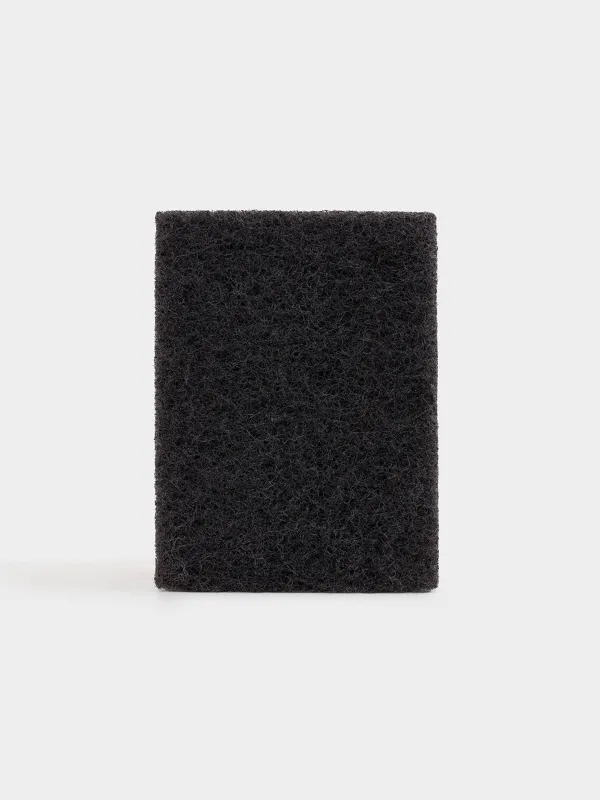 Губка для мытья посуды, 10x7 см, 4 шт, поролон/абразив, коричнево-серая, Clean, image-4