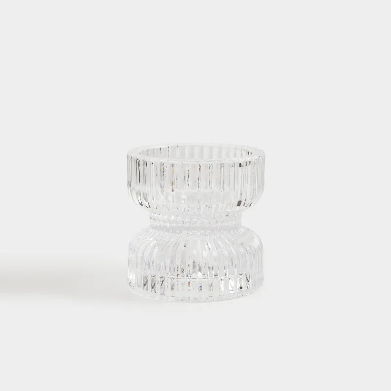 Подсвечник, 6x7 см, для тонкой/чайной свечи, стекло, Ribedic