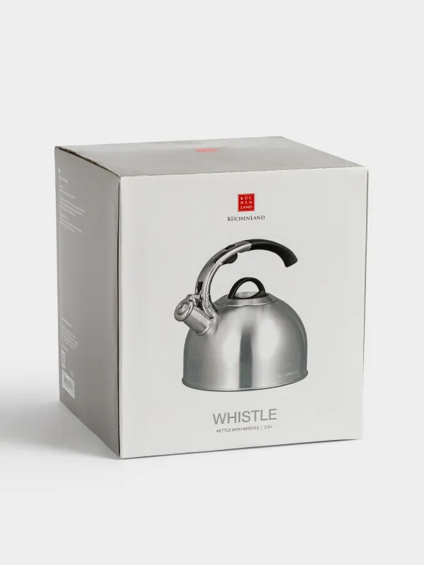 Чайник, 2,8 л, со свистком, сталь, матовый, Whistle, image-7