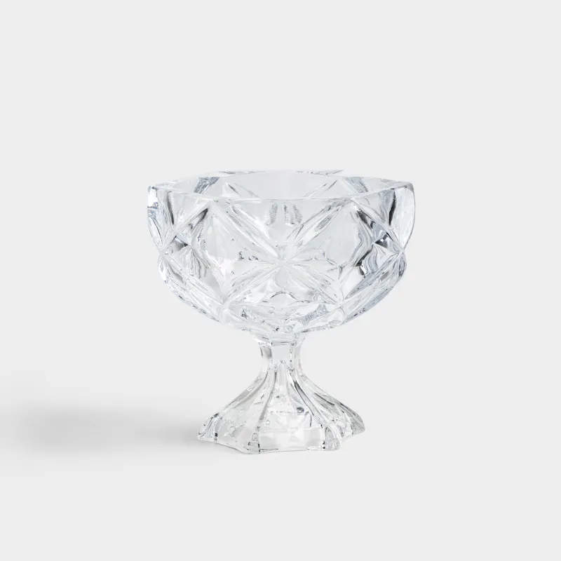 Ваза для фруктов, 19х17 см, на ножке, стекло Р, Rhomb