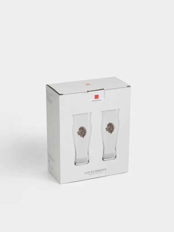 Стакан для пива, 600 мл, 2 шт, Золотистый лев, Lux elements, image-3