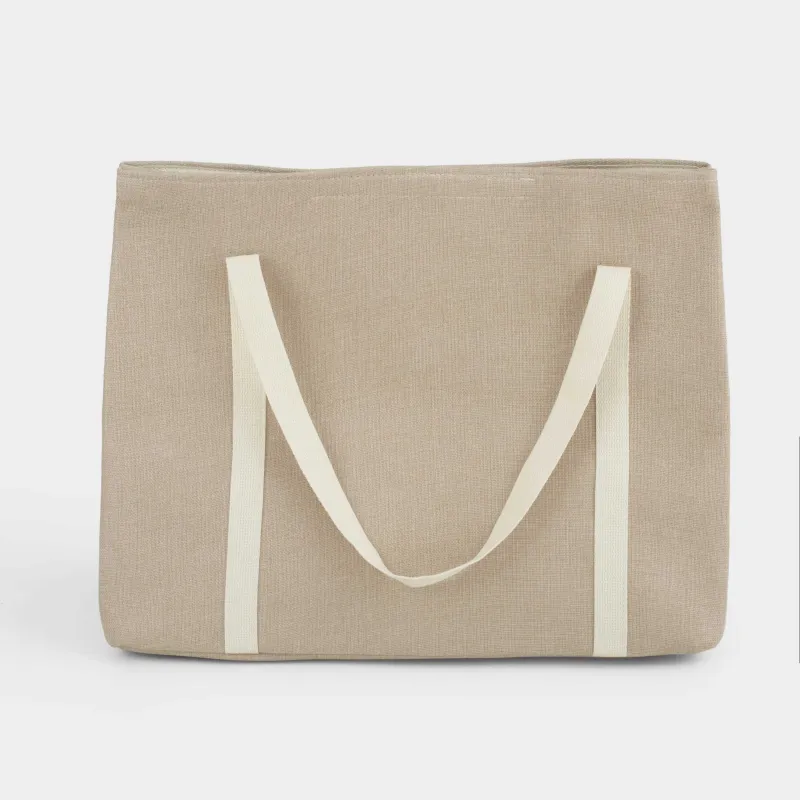 Сумка для хранения белья, 56x29 см, с ручками, полиэстер, прямоугольная, бежевая, Laundry, image-2