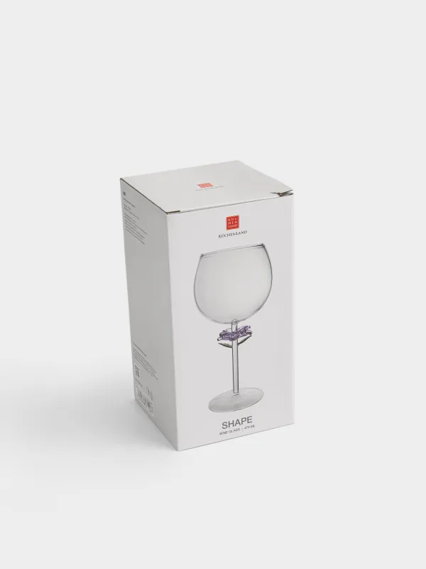 Бокал для вина, 450 мл, стекло, Цветок, Shape, image-4