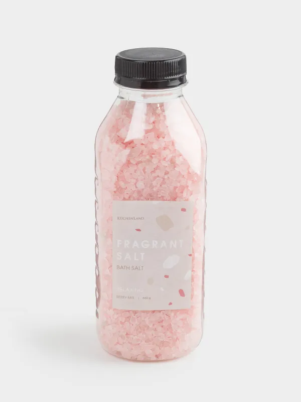 Соль для ванны, 600 гр, бело-розовая, Ягодный микс, Fragrant salt, image-1