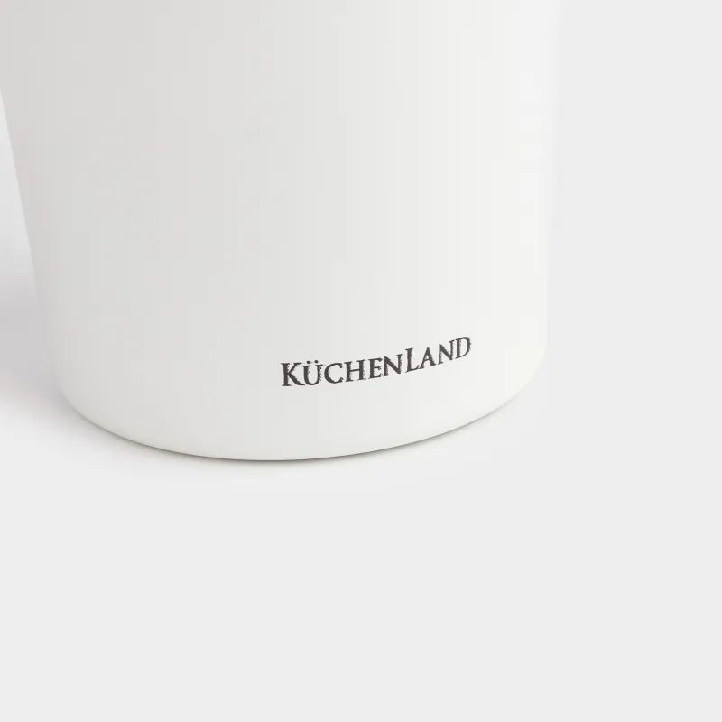 Термокружка, 350 мл, сталь/пластик, белая, с надписью, Coffee time, image-5