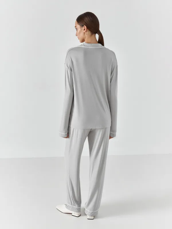 Рубашка с длинным рукавом, серая, Lucy, image-4