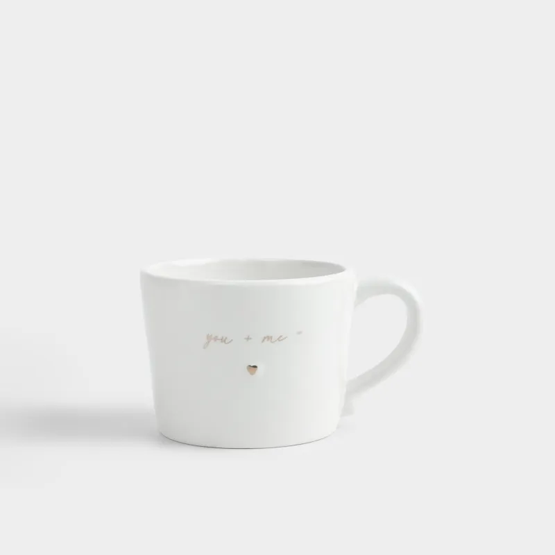 Кружка, 470 мл, керамика D, молочно-золотистая, You and me, Amour