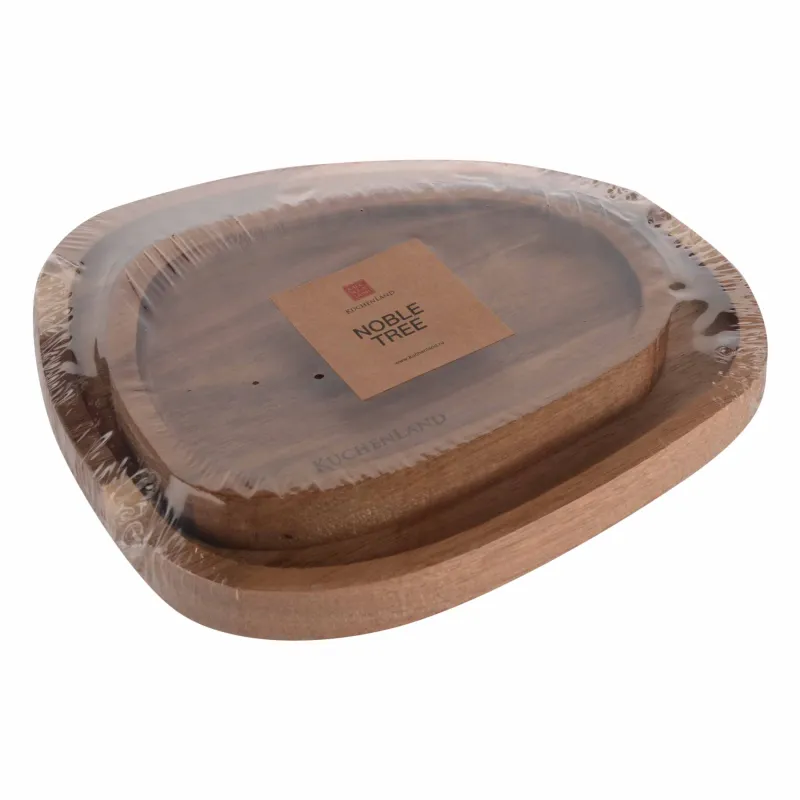 Набор блюд, 16х12/20х18 см, 2 шт, дерево, овальный, Noble tree, image-3