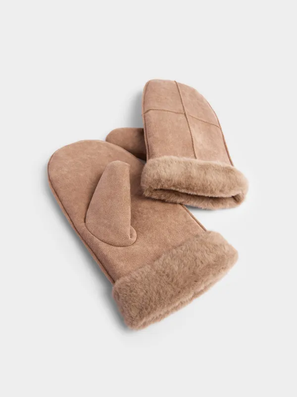 Варежки из искусственной замши с мехом Suede warm, image-3