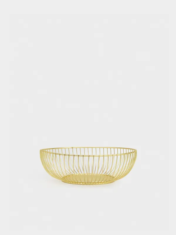 Корзина для фруктов, 25 см, Twist gold, image-0