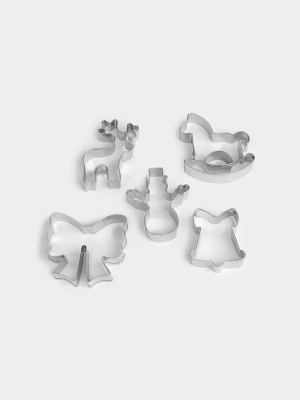 Набор форм для печенья, 5 шт, сталь, Новогодние атрибуты, Bakery NY, image-1