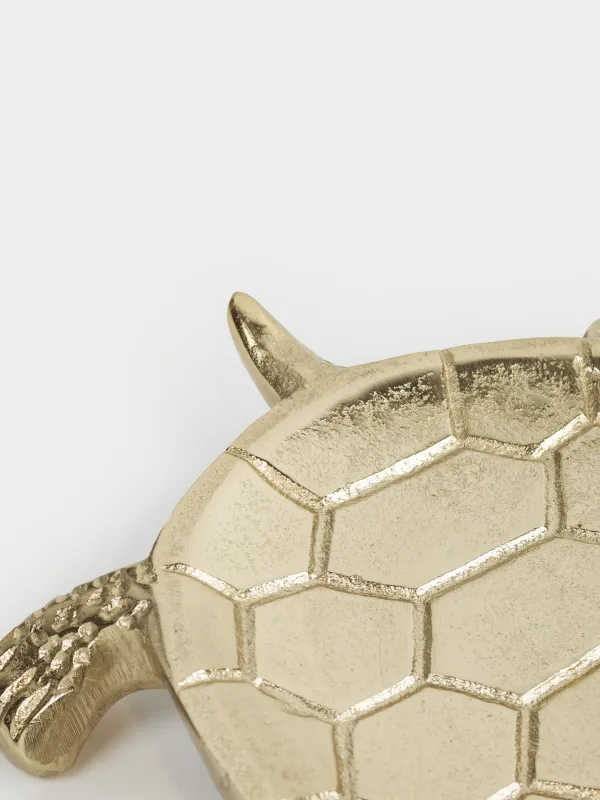 Блюдо декоративное, 26х14 см, металл, золотистое, Черепаха, Grand turtle, image-3