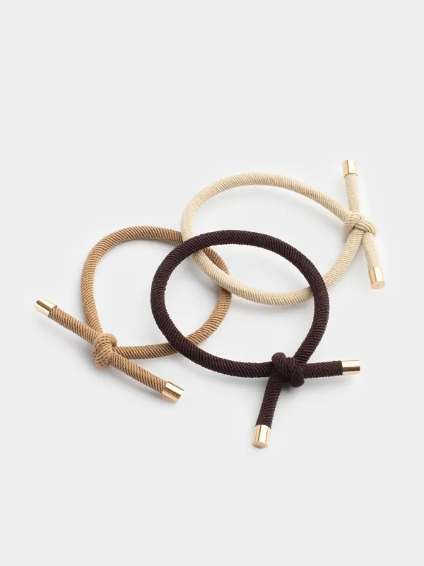 Резинка для волос, 5 см, 3 шт, полиэстер, Узел, Knot, image-1