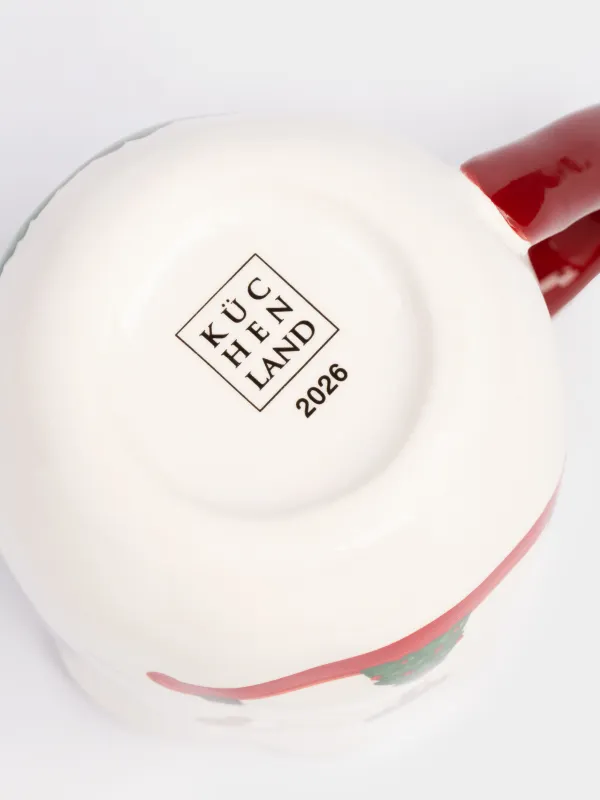 Кружка, 360 мл, керамика D, Елка с бантами и лошадка, Christmas tree, image-3