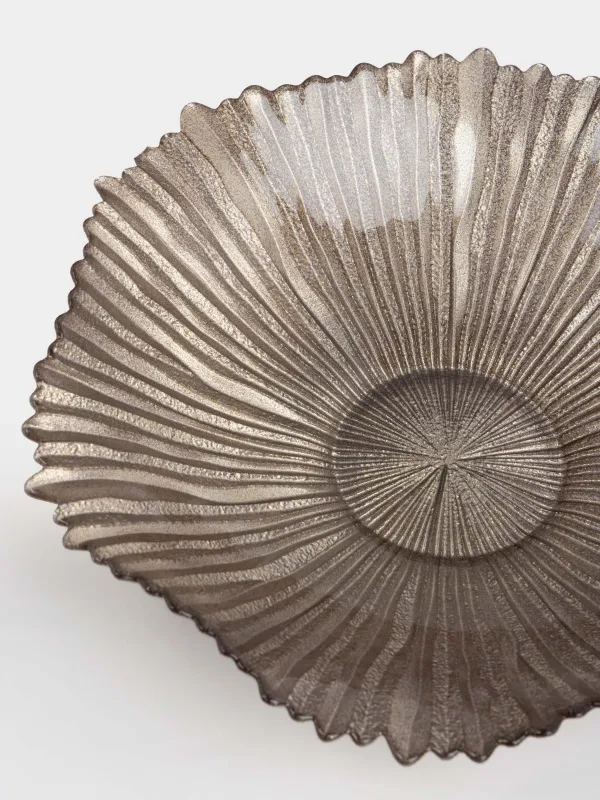 Ваза для фруктов, 32х7 см, стекло Р, коричневая, Verge, image-1