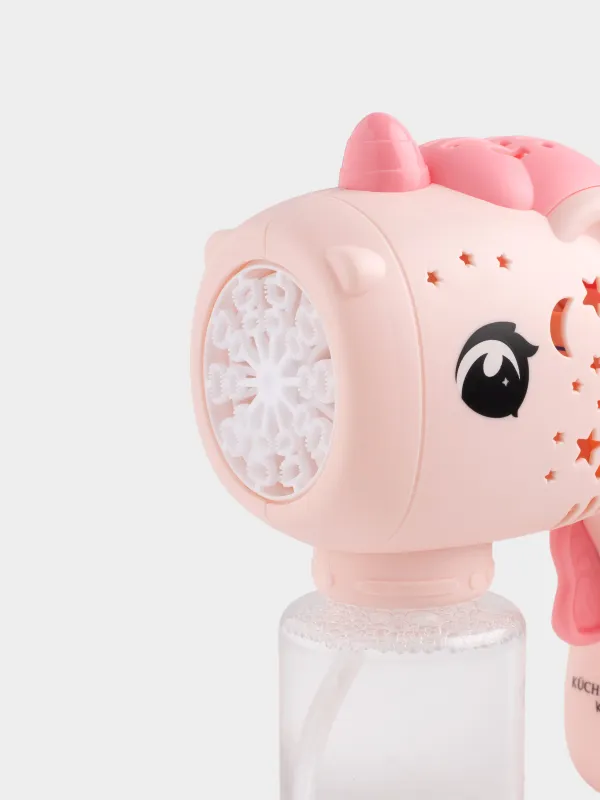 Генератор мыльных пузырей, 16 см, с подсветкой, пластик, розовый, Единорог, Unicorn, image-4