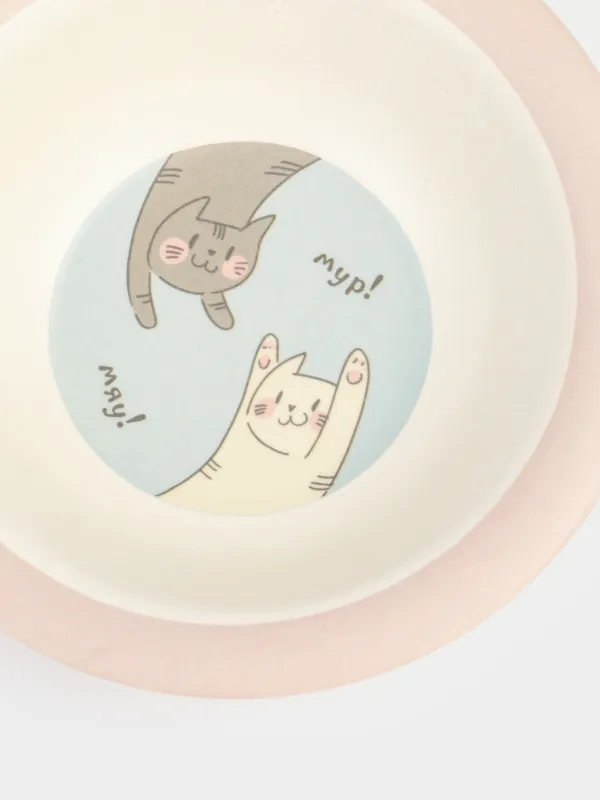 Тарелка суповая, бамбук, Pretty friends, image-3