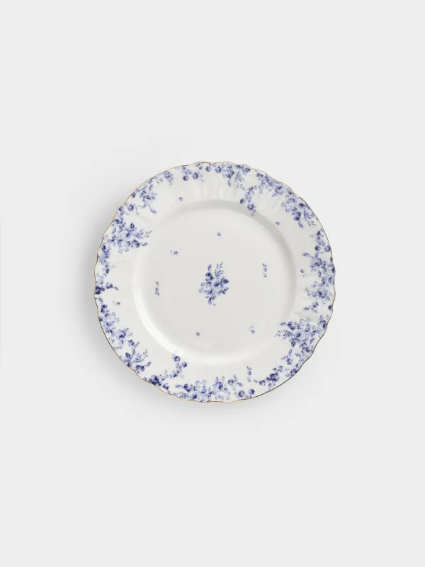 Тарелка обеденная, 27 см, фарфор F, белая, с золотистым кантом, Цветы гжель, Tradition Easter, image-0