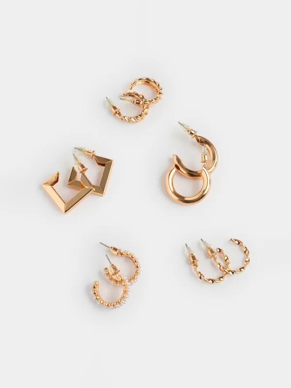 Серьги-пусеты, 1,5 см, 10 шт, металл, золотистые, Jewelry, image-0