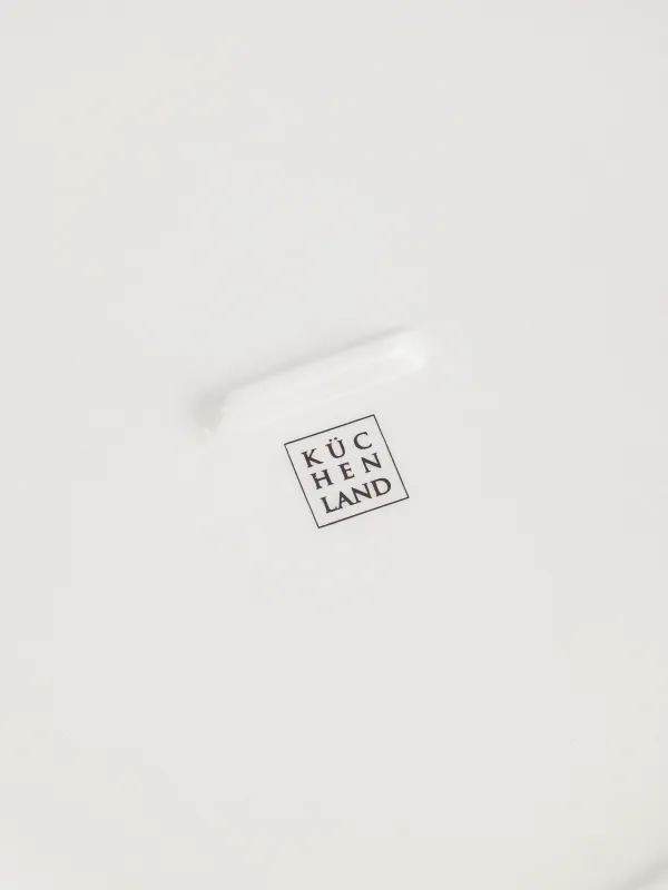 Тарелка обеденная, 28 см, керамика, белая, Тыквы и листья, Forest symphony, image-4