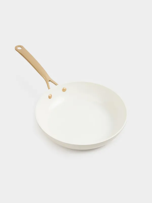 Сковорода, 24 см, с покрытием, алюминий, молочная, Piatto gold, image-1