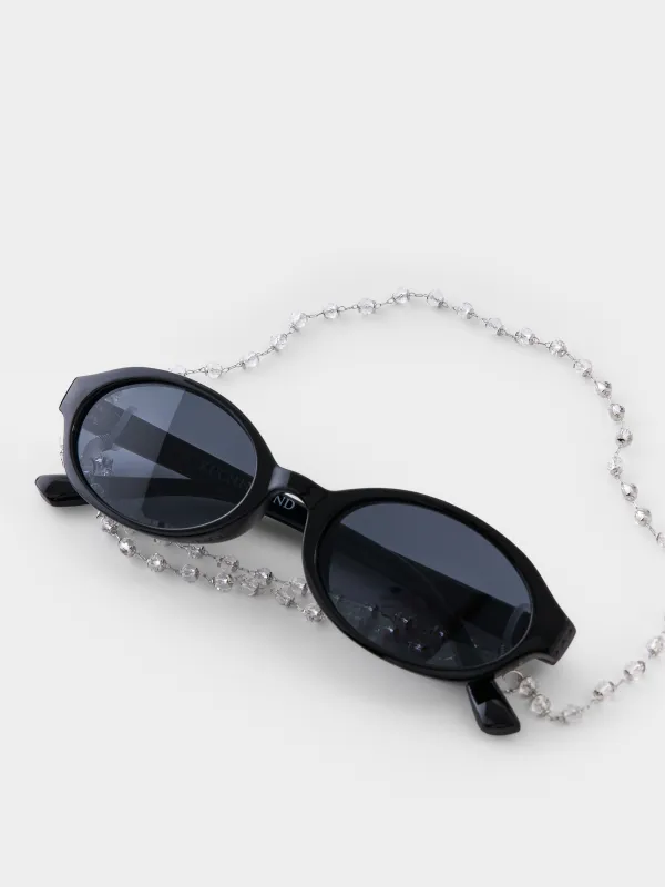 Цепочка для очков, 65 см, металл, серебристая, Бусины, Baroque, image-3