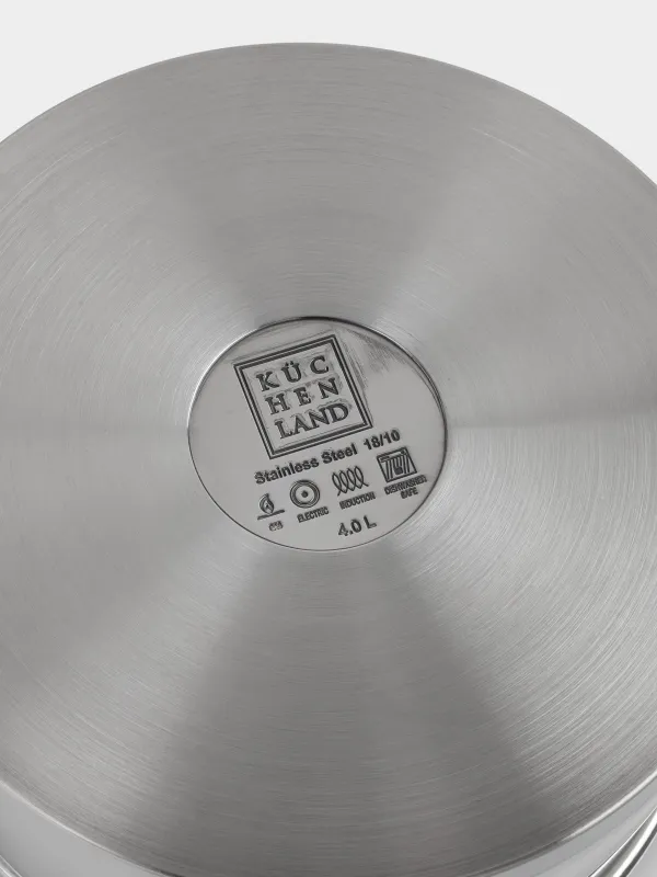 Кастрюля, 22 см, 4 л, с крышкой, сталь/стекло Б, Silver Stone, image-7