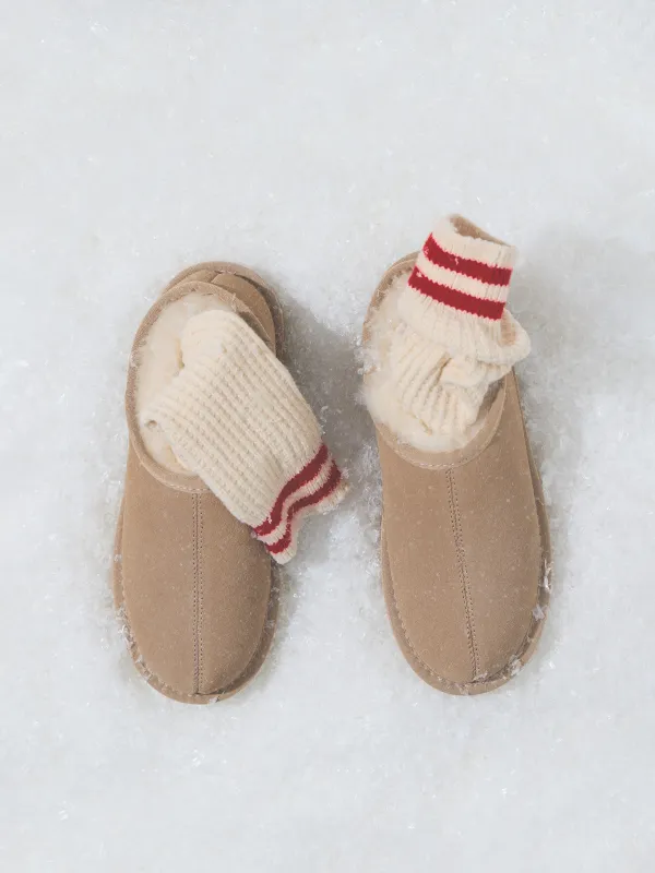 Угги с открытой пяткой, Suede, image-0