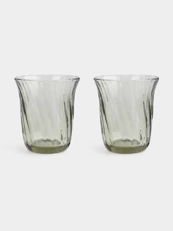 Стакан, 10 см, 250 мл, 2 шт, стекло Р, зеленый, Lombardy R color, image-0