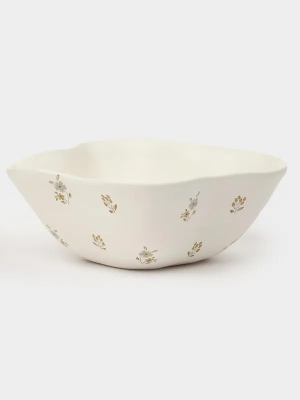 Салатник, 15х6 см, 250 мл, керамика, молочный, Винтажные цветы, La flore, image-0