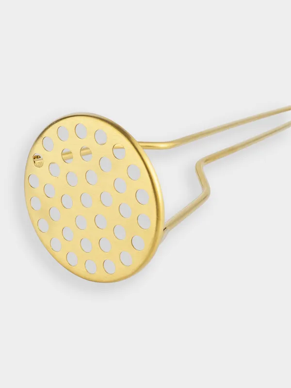 Пресс для пюре, 28 см, сталь, золотистый, Device gold, image-2