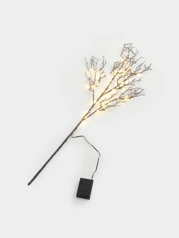 Ветка декоративная, 1 м, с подсветкой, ПВХ, серебристая, Festive mood, image-3