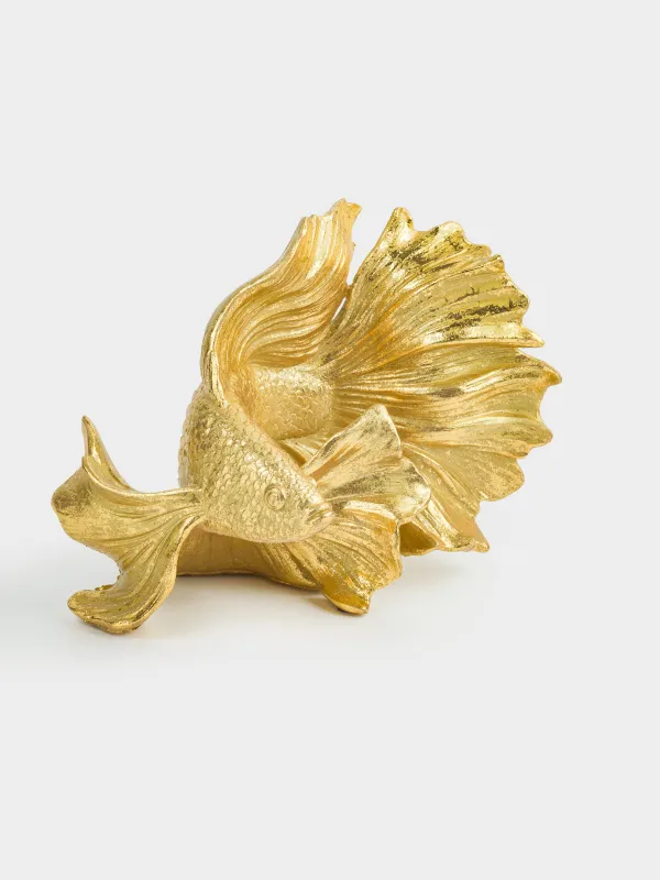 Статуэтка, 17 см, полирезин, золотистая, Рыбка, Goldfish, image-1