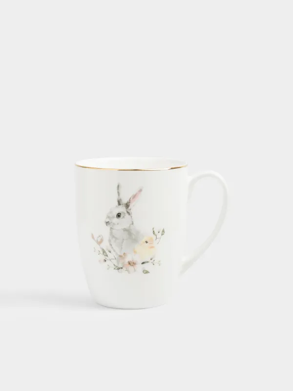 Кружка, 410 мл, Кролик с цыпленком, Easter, image-0