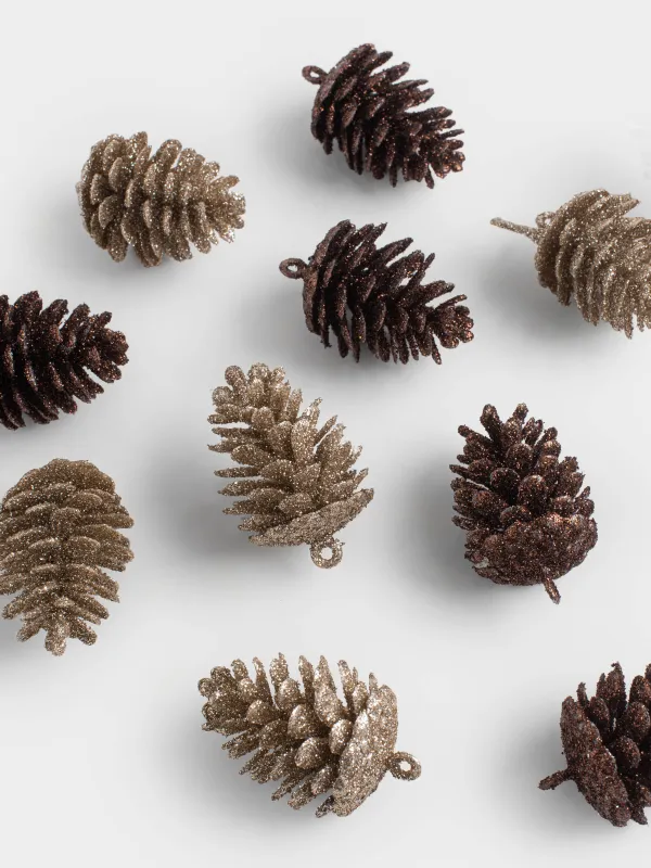 Игрушка елочная, 5 см, 12 шт, Шишка, Pine christmas, image-1