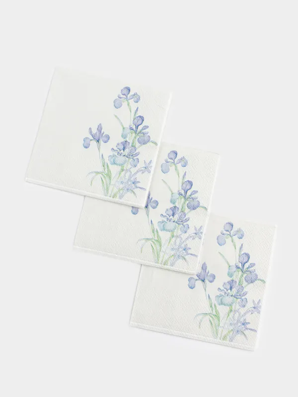 Салфетки бумажные, 21х21 см, 20 шт, Ирисы, Iris garden, image-2