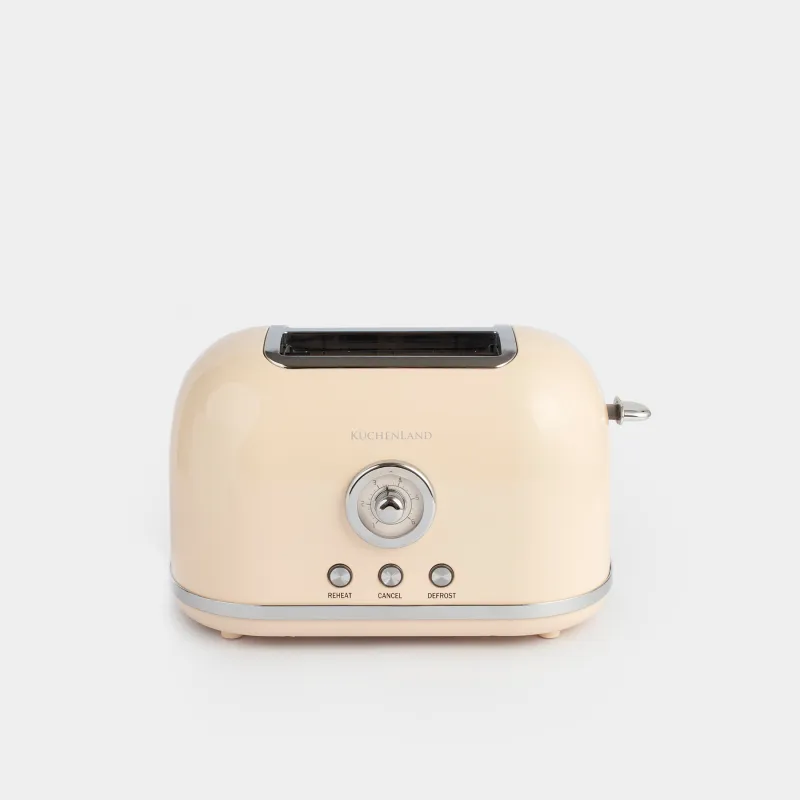 Тостер электрический, 685-815 Вт, 6 режимов, металл/пластик, бежевый, Vintage kitchen