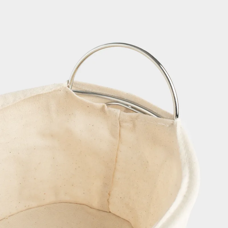 Корзина для хлеба, 30x21 см, хлопок/сталь, овальная, серебристая, Bread, Twist silver, image-4