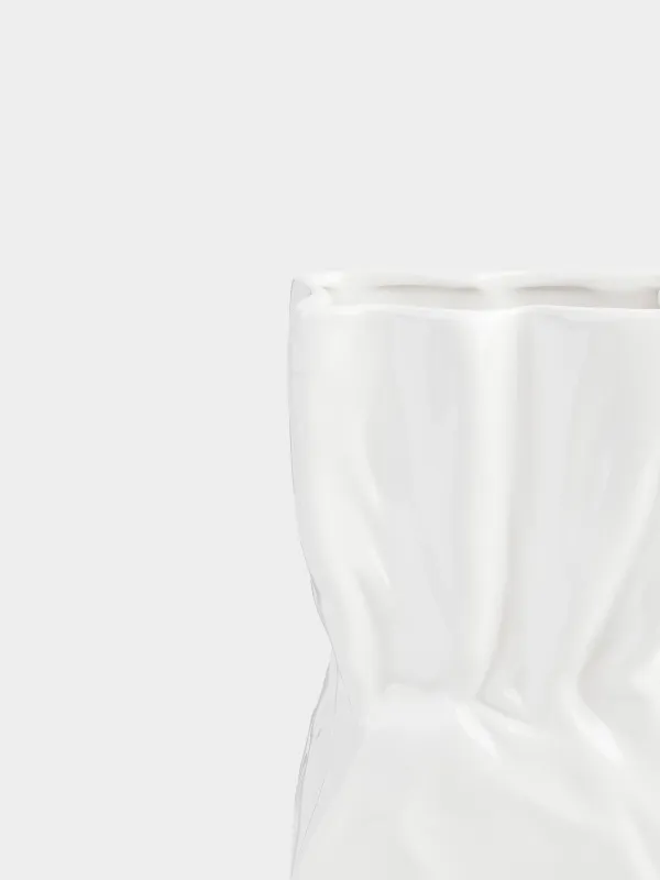 Ваза для цветов, 24 см, керамика, Crumple, image-3