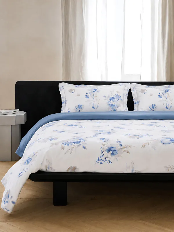Постельное белье, евро, тенсель, Акварельные цветы, Tencel, image-1