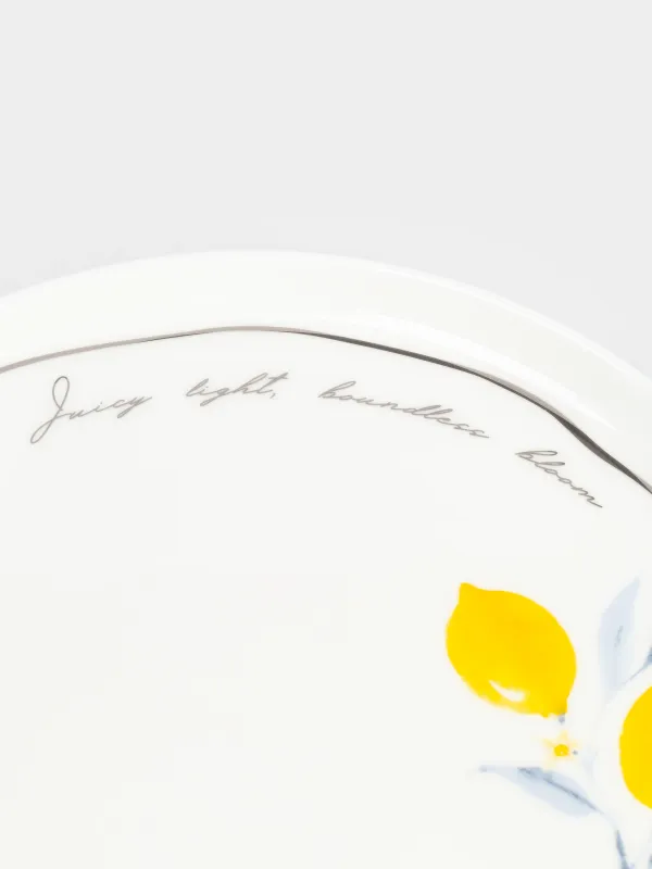 Тарелка закусочная, 24 см, фарфор F, белая, Лимоны, Sicily, image-2
