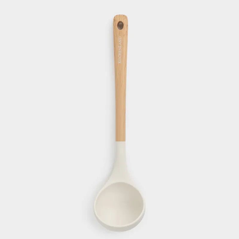 Половник, 32 см, силикон/пластик, бежевая, Letia