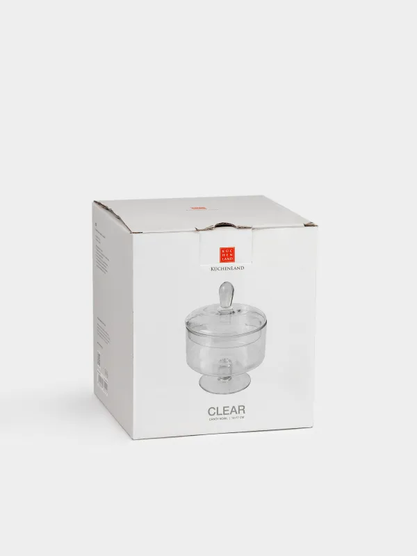 Конфетница, 13х17 см, с крышкой, Clear, image-4