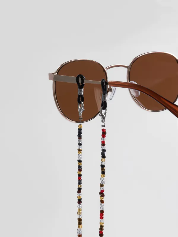 Цепочка для очков, 71 см, бисер, цветная, Бохо, Pearl color, image-2