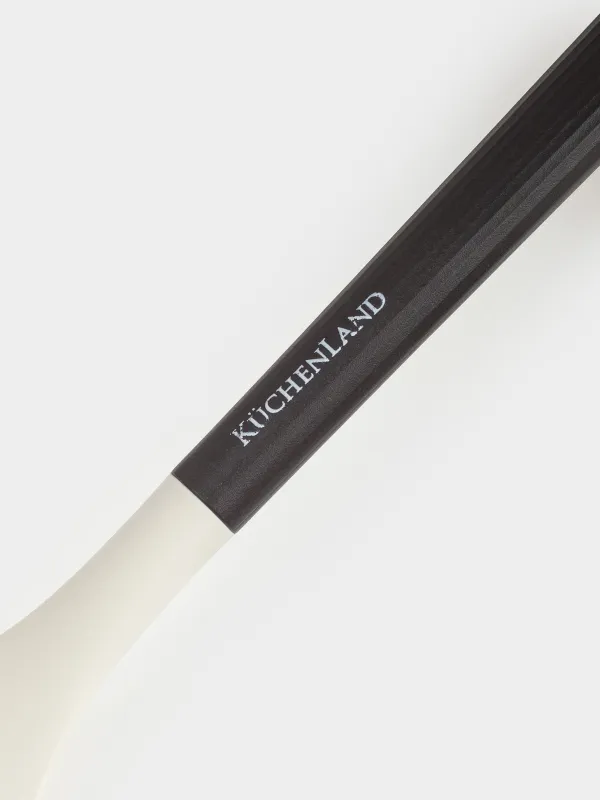 Ложка сервировочная, 32 см, силикон/пластик, бежево-черная, Service, image-3