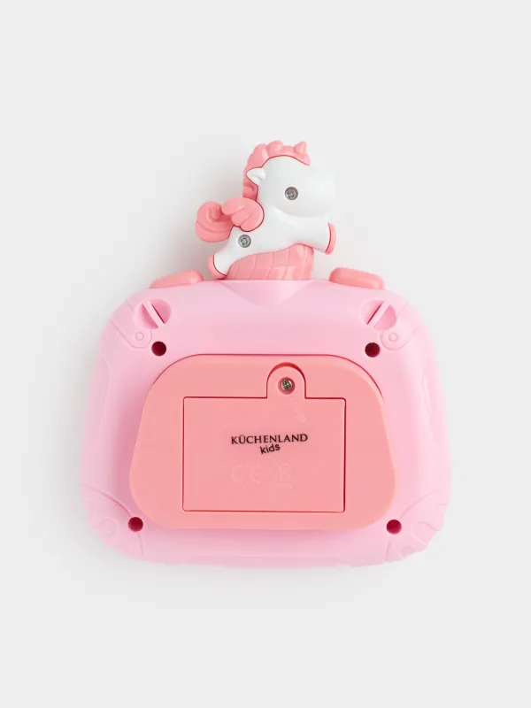 Игрушка развивающая, антистресс, 12х14 см, электронная, пластик, розовая, Единорог, Unicorn, image-1